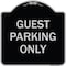 Signmission Designer Series-Guest Parking Only, Black & Silver Heavy-Gauge Aluminum, 18" x 18", BS-1818-9972 A-DES-BS-1818-9972 - alternate 1